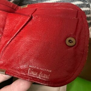 Neiman Marcus Vibrant Red Leather Wallet